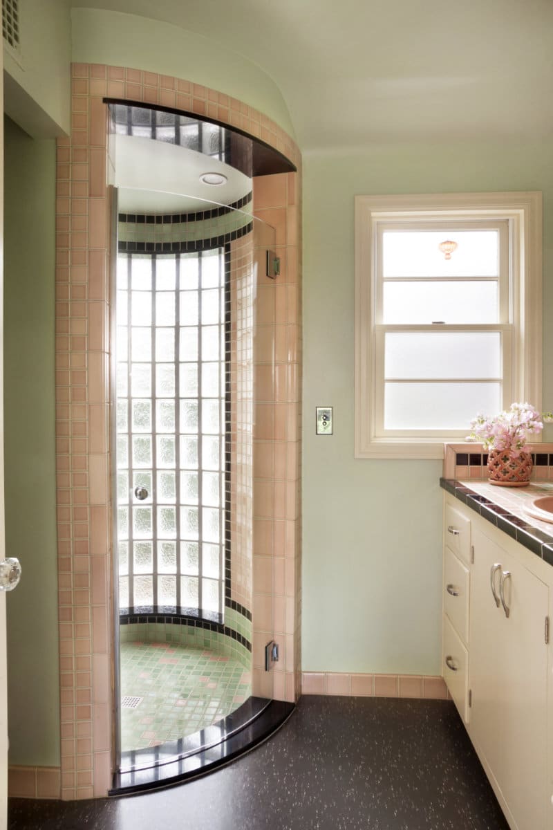 less flare on tile at left