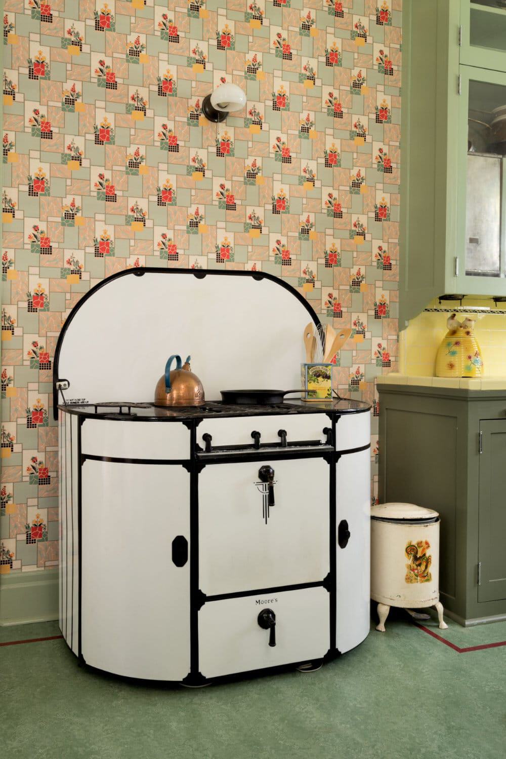 White antique stove