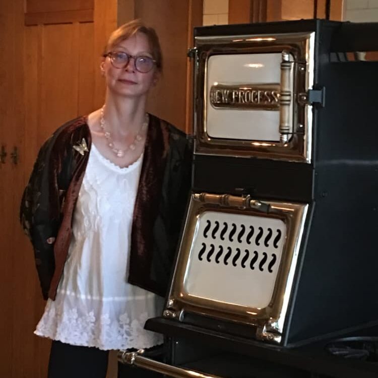 Karla Pearlstein in the Gamble House kitchen